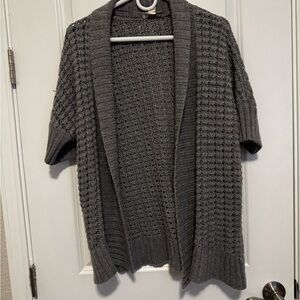 LOFT Charcoal Knit Cardigan